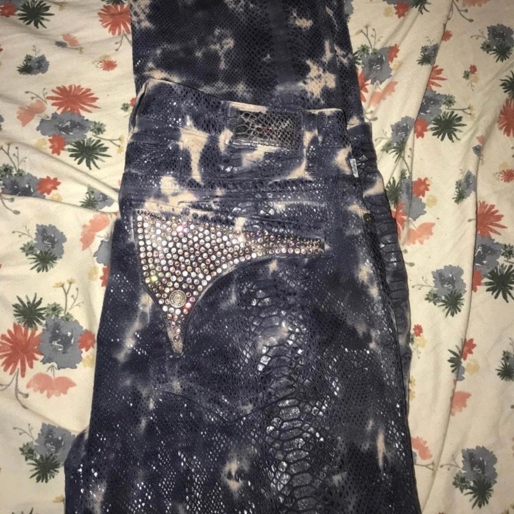 New Men’s Robin’s  jean snakeskin embossed size 36